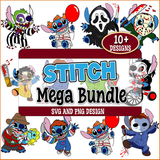 Stitch halloween cosplay svg bundle