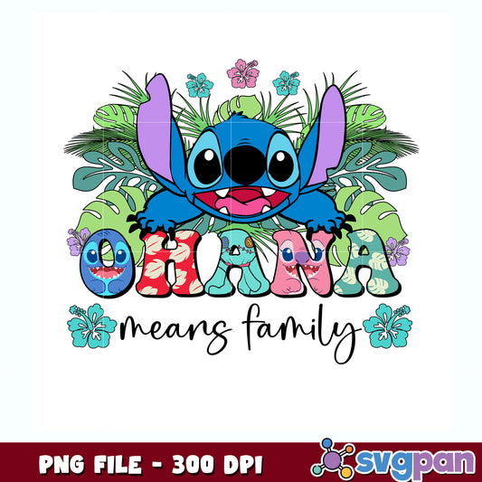 Stitch head ohana means family, stitch head png, ohana means family png