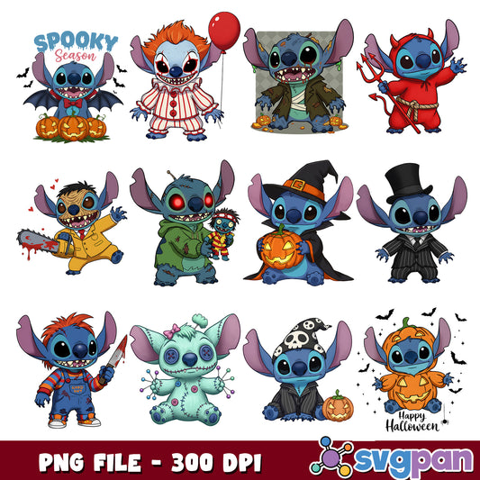Stitch horror costume png bundle