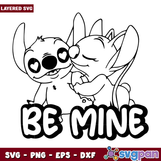 Stitch is be mine svg, cute stitch toys svg, lilo and stitch svg