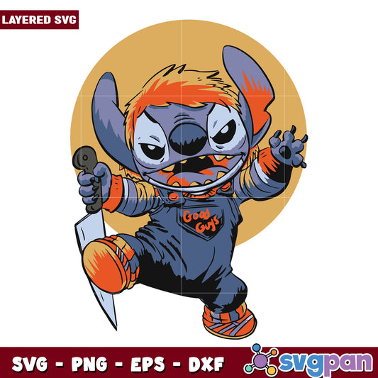 Stitch killer halloween svg, scary halloween svg, spooky vibes svg