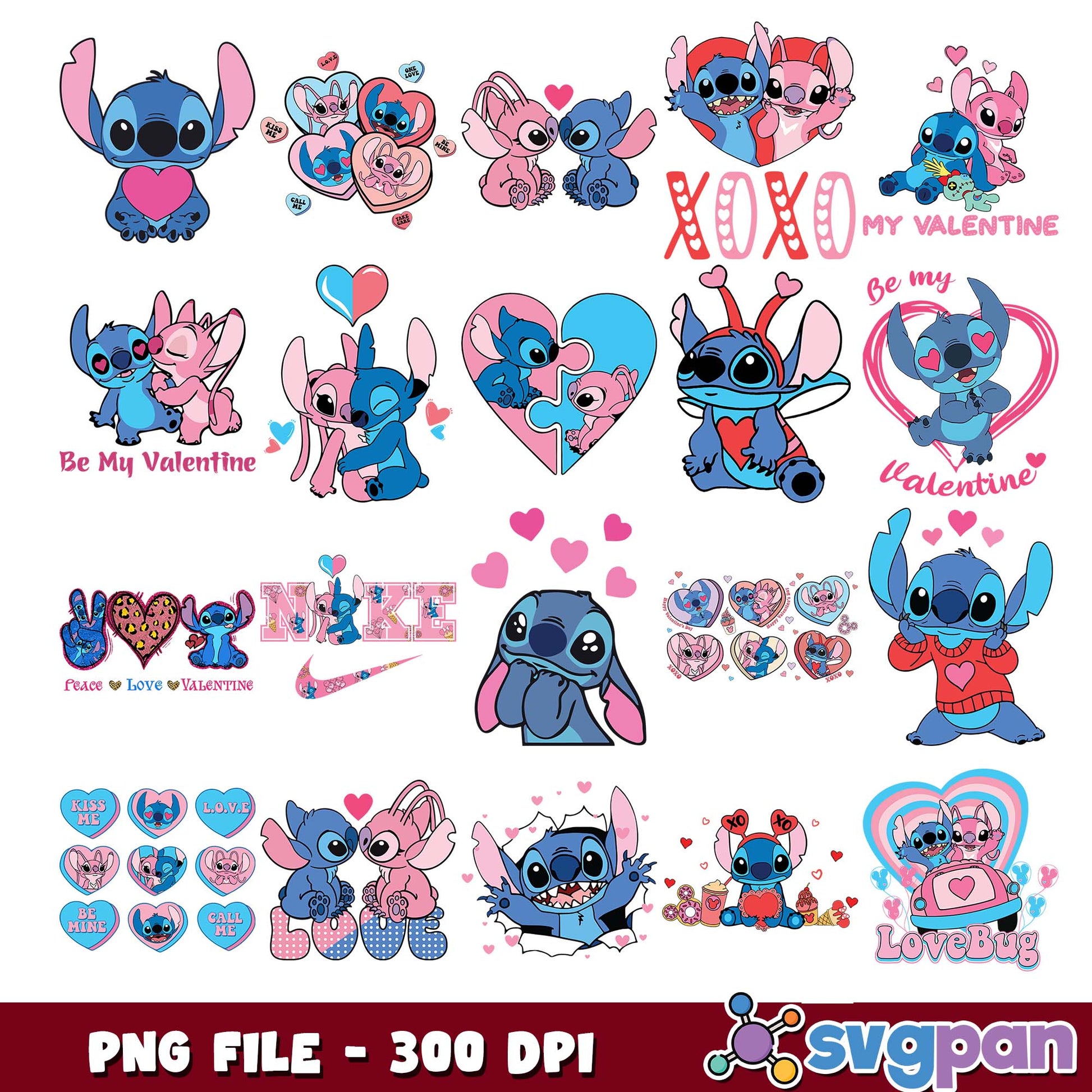 Stitch lovebug png bundle