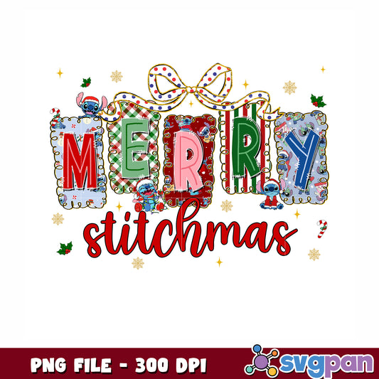 Stitchmas png, christmnas toys png, cute stitch png