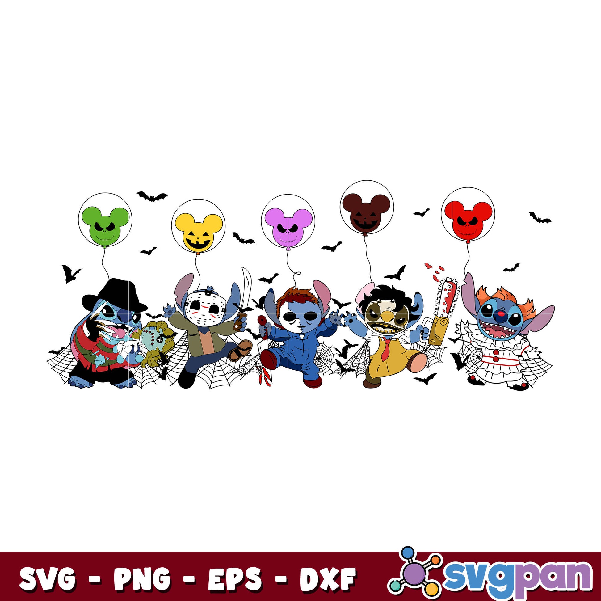 bundle stitch halloween svg