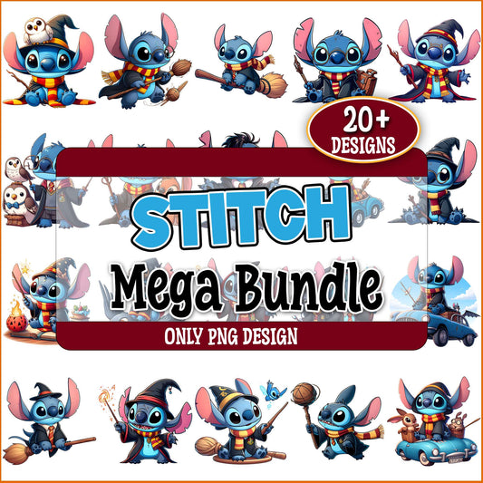 Stitch potter cosplay png bundle