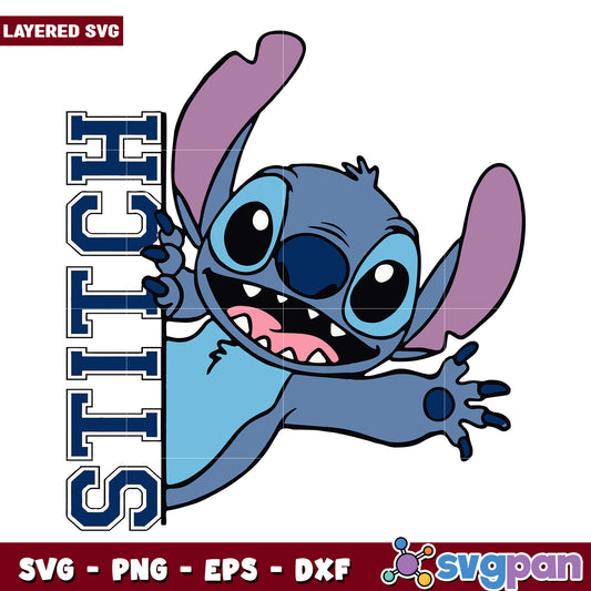 Stitch say hi svg