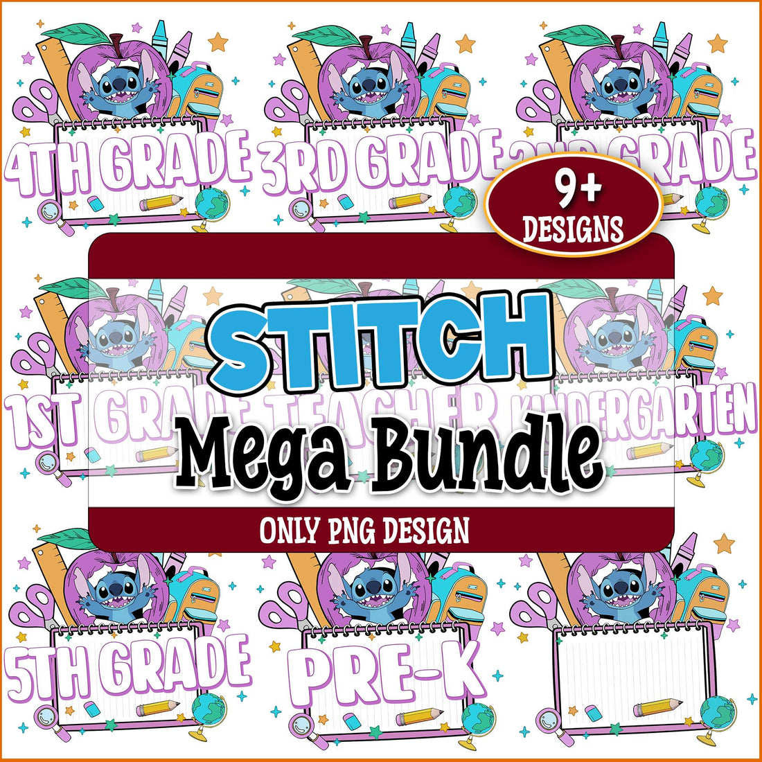 Stitch school spirit png bundle, lilo and stitch 2025 png, school spir ...