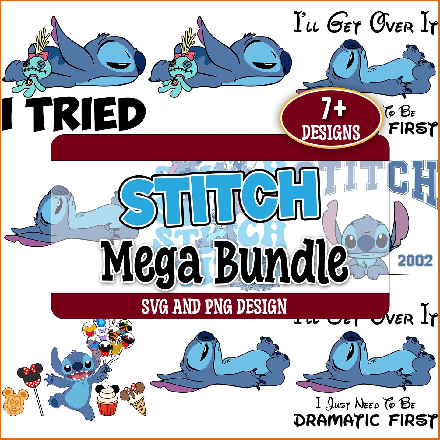 Stitch tired svg bundle