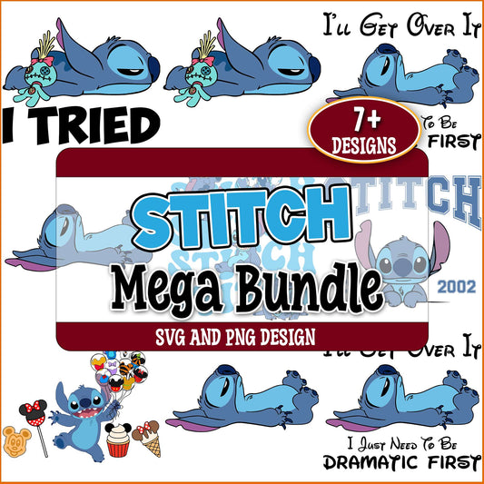 Stitch tired svg bundle