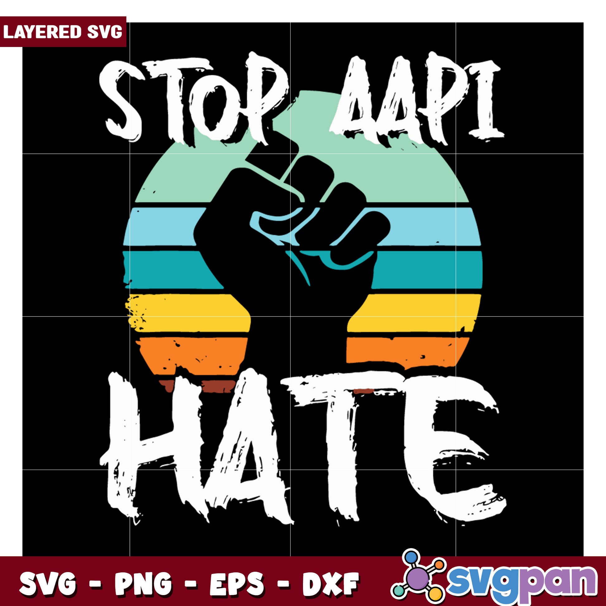 Stop AAPI Hate SVG Design, Powerful Message for Unity and Support