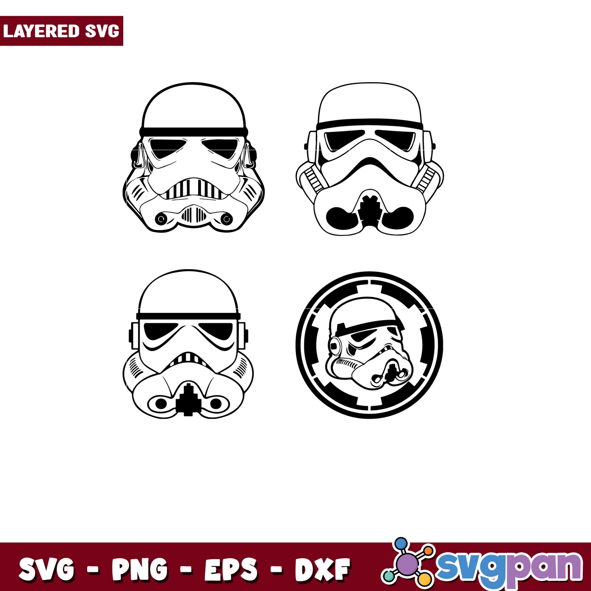 Stormtrooper SVG Bundle for Craft Projects Download