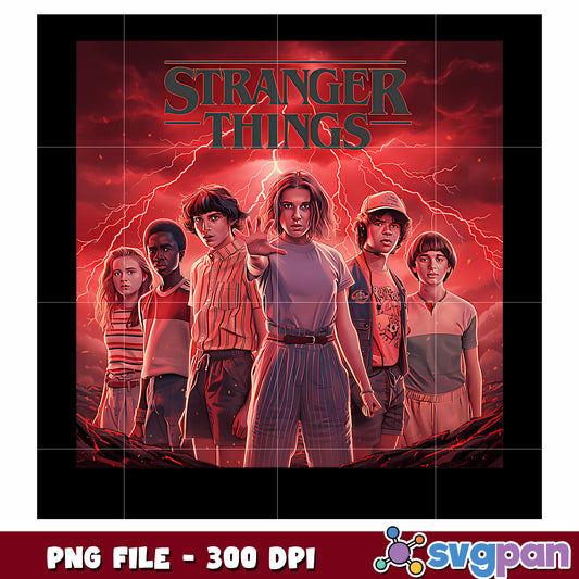 Straner things red design png, mind flayer png, hawkins high png