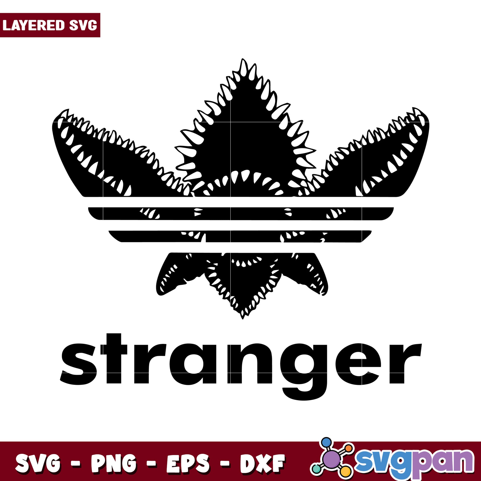 Stranger SVG design for creative projects, perfect for T-shirts and decals