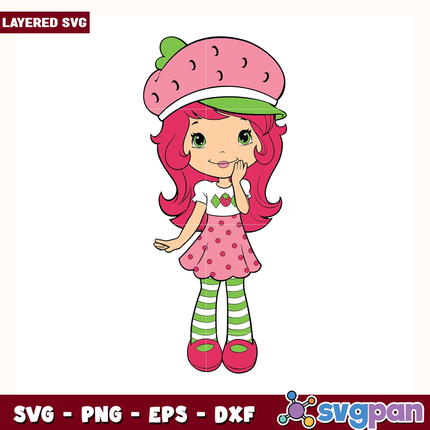 Strawberry shortcake catoon svg, strawberry shortcake toys svg, sweety girl svg
