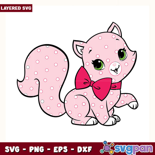 Strawberry shortcake custard cat svg, strawberry shortcake toys svg, sweety girl svg