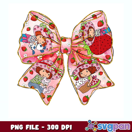 Strawberry shortcake with bowtie png, trawberry shortcake chracters​ png