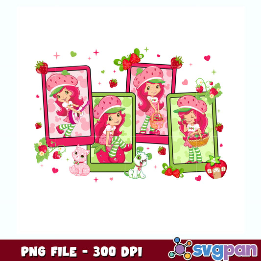 Strawberry sortcake png, pink strawberry shortcake png, straberry shortcake near me png