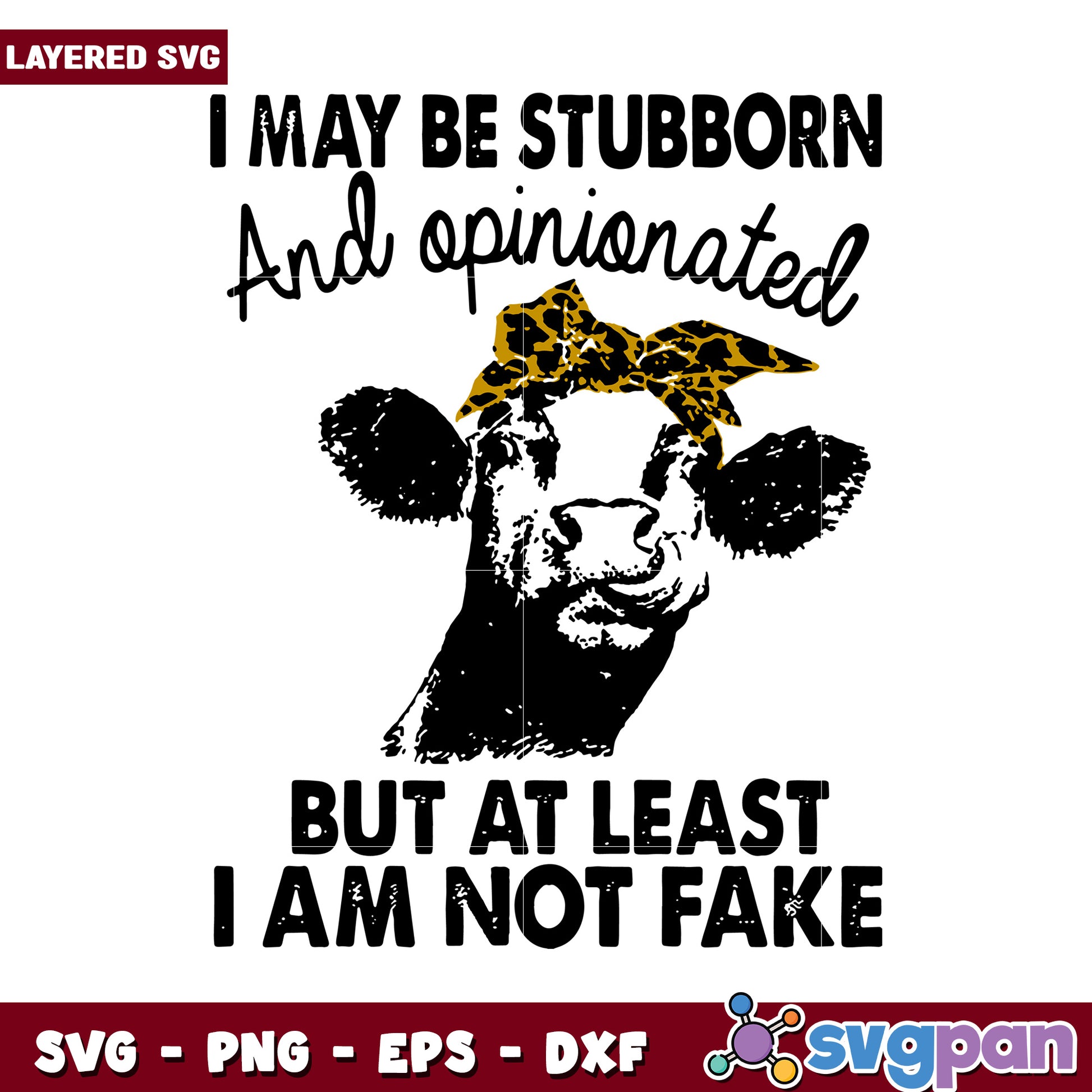 Stubborn Cow SVG Design, Unique and Fun Digital Artwork