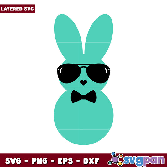 Stylish Bunny SVG, perfect for Easter crafts and decorations