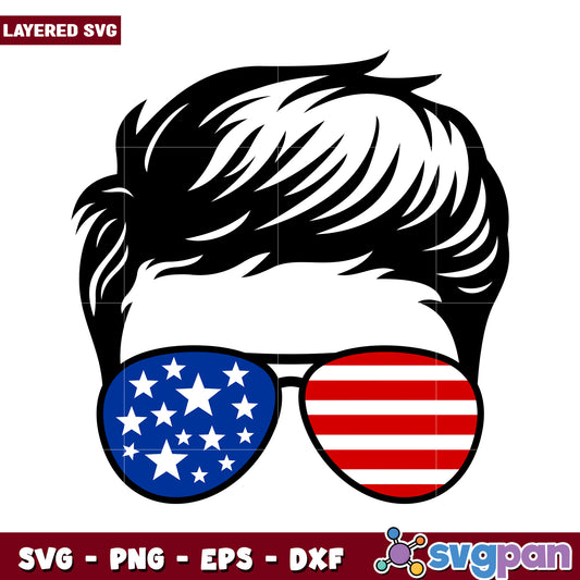 Stylish Sunglasses with American Flag Design, Perfect for Crafts and DIY