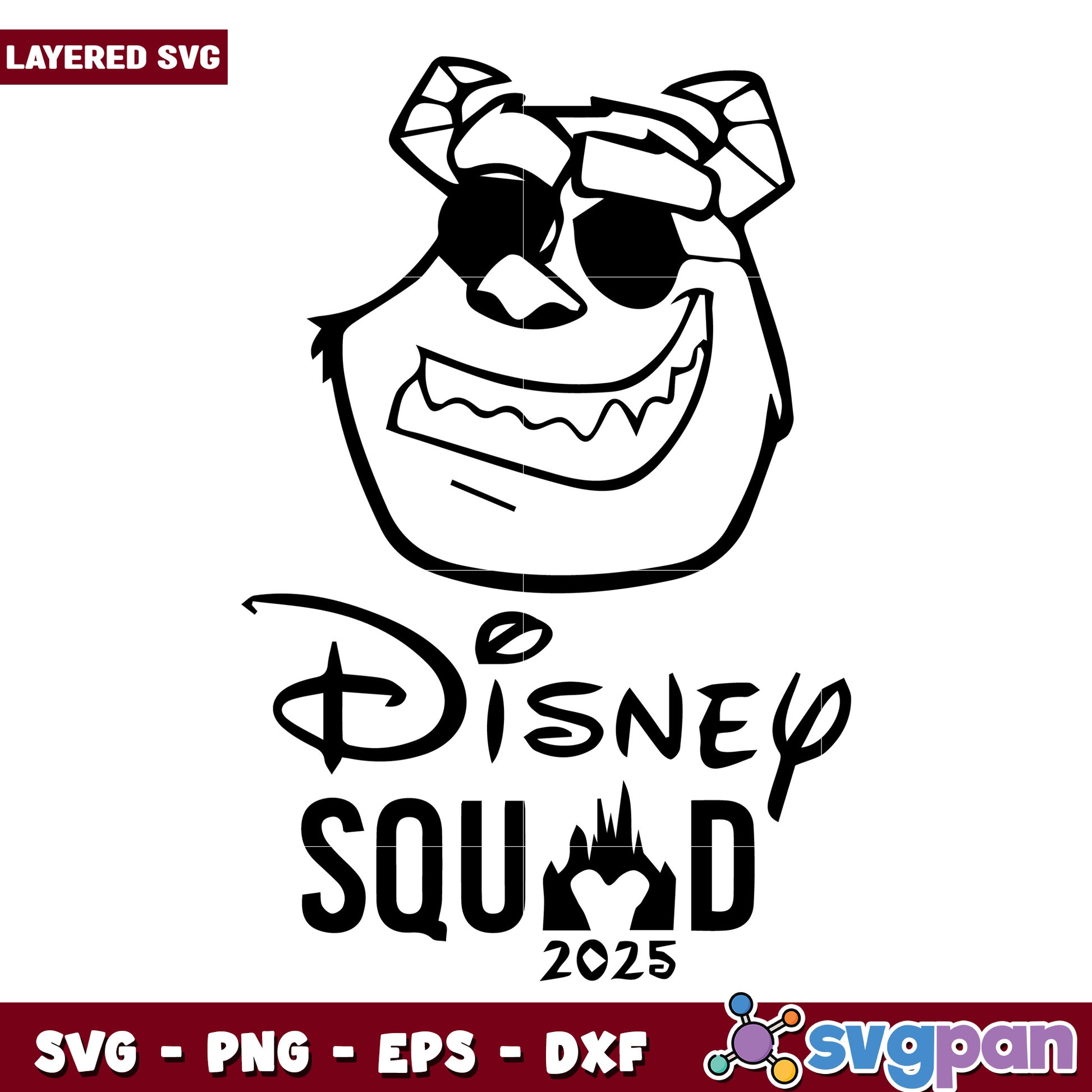 Sullivan disney squad svg, disney and characters​ svg, disney cartoons svg