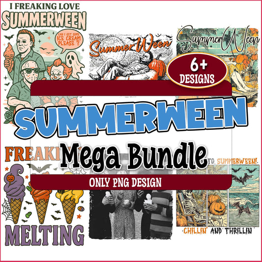 Summerween horror png bundle