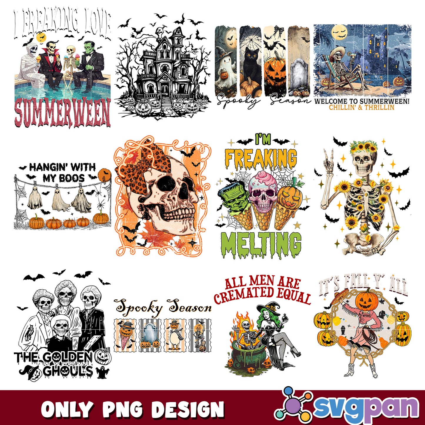 Summerween melting png bundle