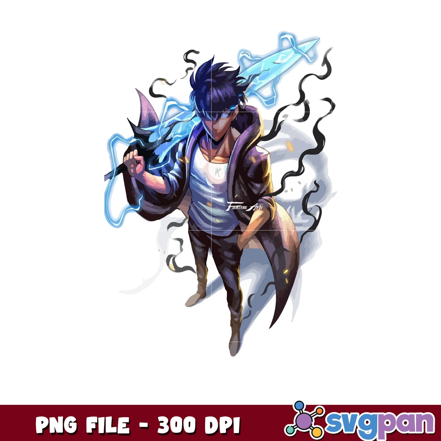 Sung jin woo design png, shadow monarch​​ png, solo leveling anime png