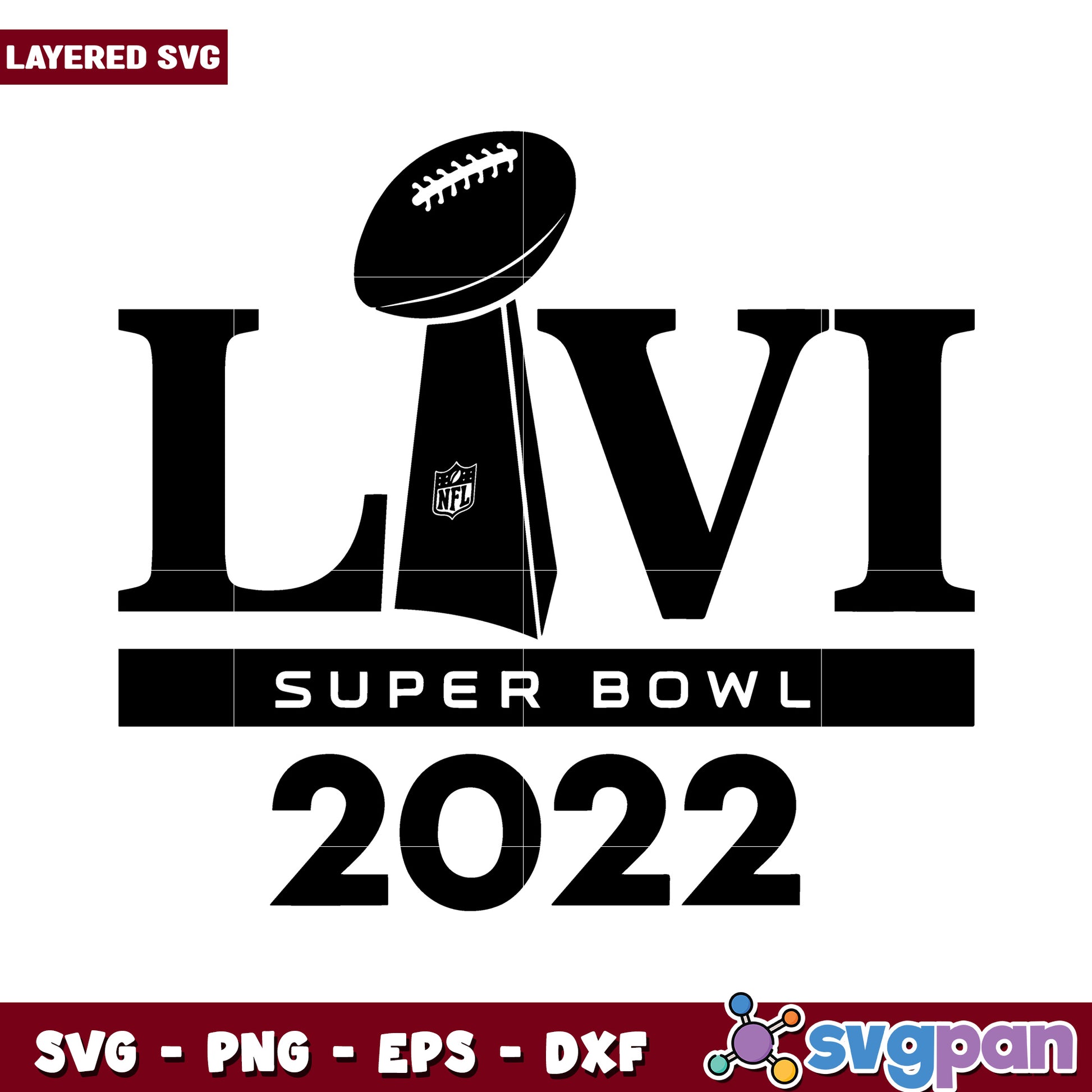 Super Bowl LVII 2022 SVG Design for Crafts and Decor, Perfect for Fans