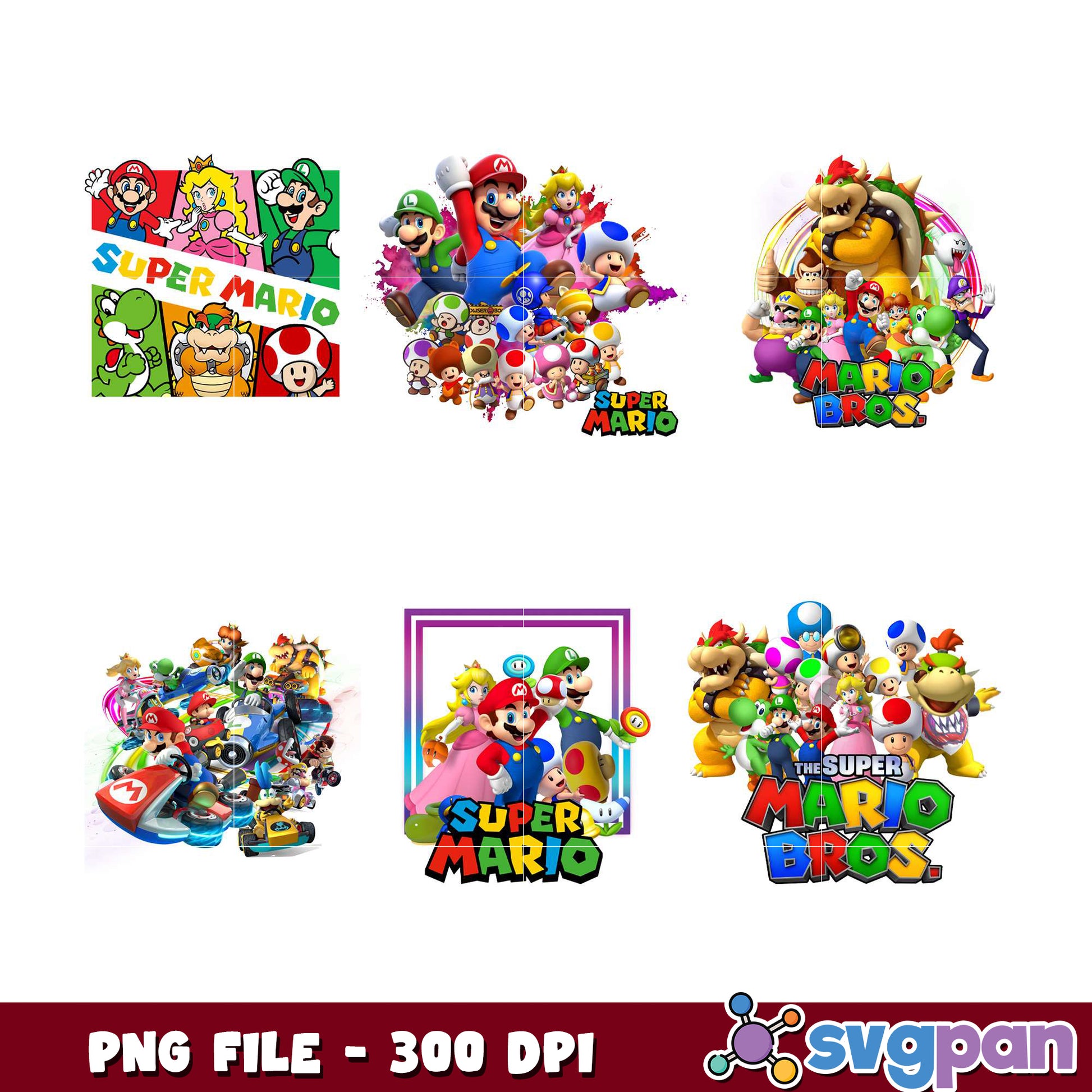 Super Mario Bros PNG Bundle 300 DPI