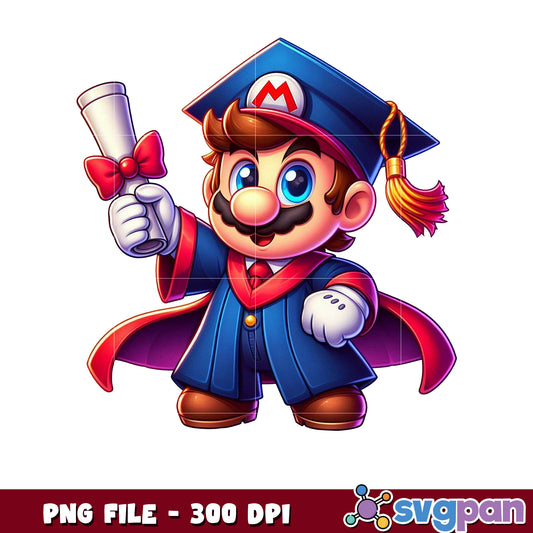 Super Mario graduation png, super mario 64 png, the graduate png