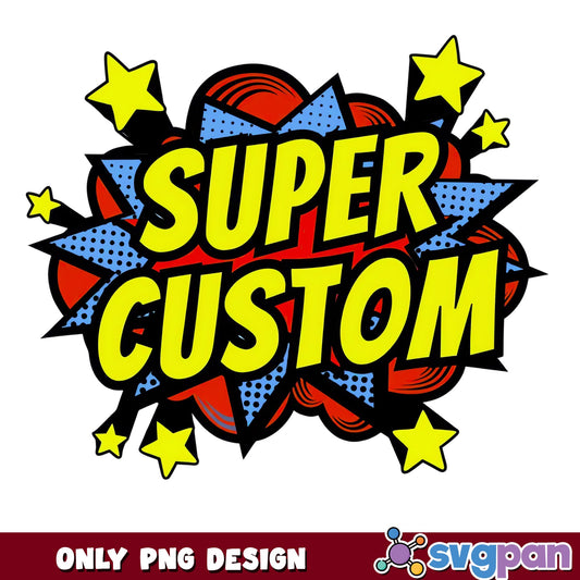 Super Custom Comic Book PNG, Superhero Explosion PNG, Pop Art PNG