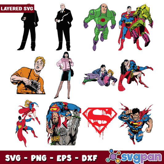 Superhero Bundle SVG Characters for Creative Projects