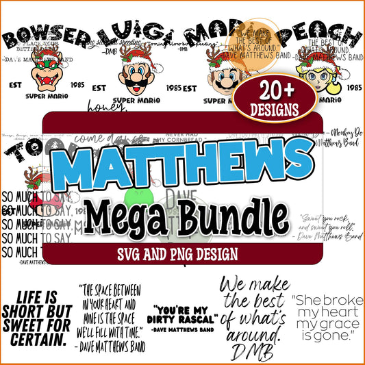 Super mario characters svg bundle