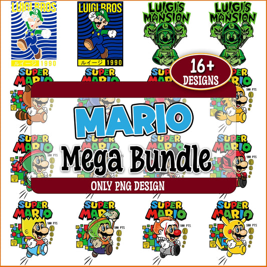 Super mario costume png bundle