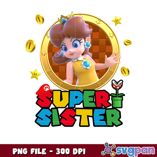 Super sister png, super mario png, mario characters png