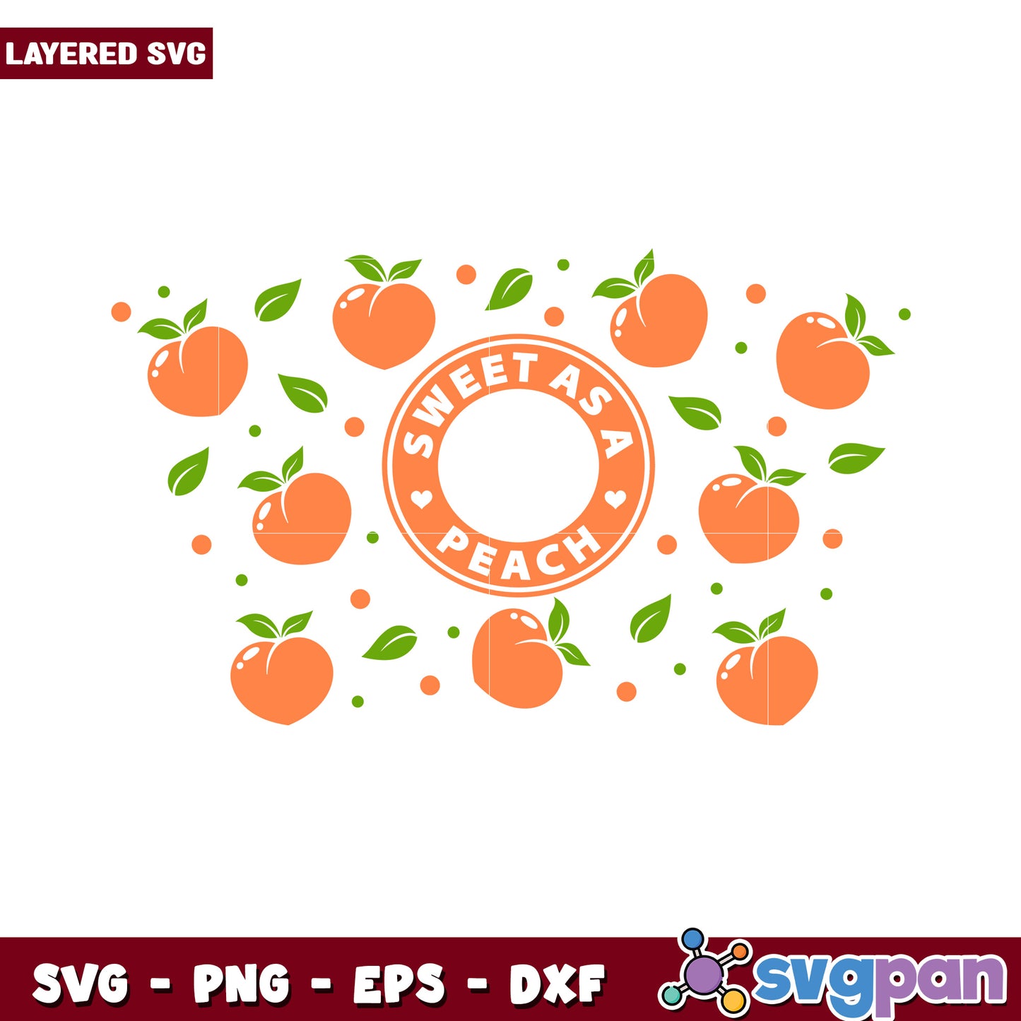 Sweet As A Peach SVG Design, Perfect for Crafting Projects