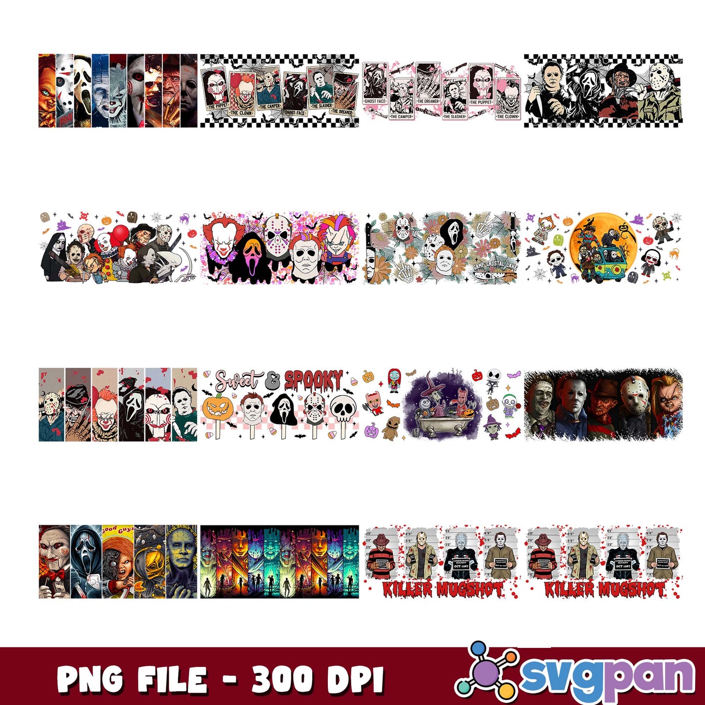Sweet and spooky halloween png bundle