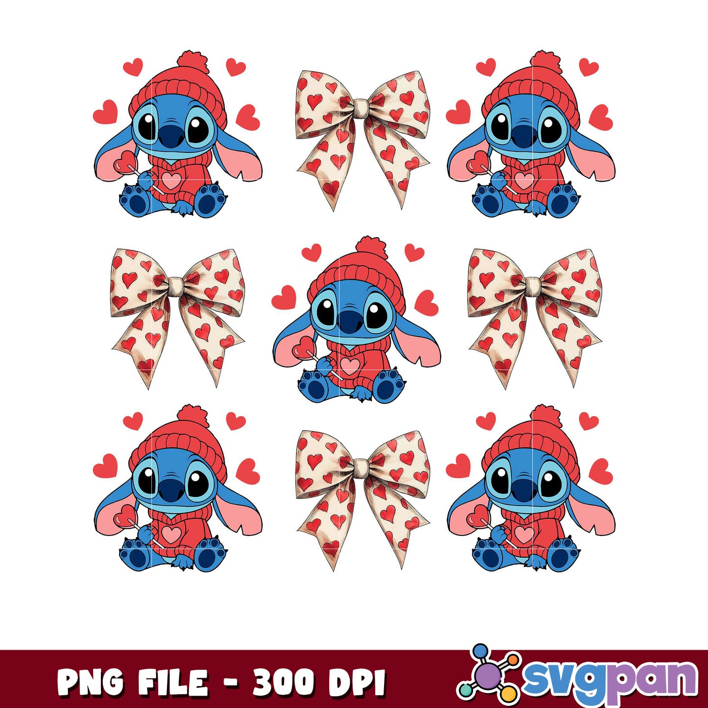 Sweet cartoon character pattern design, perfect for crafts