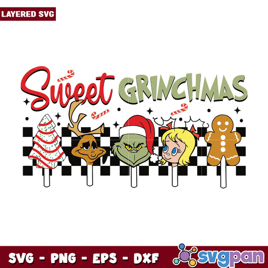 Sweet grinchmas svg, grinch clipart svg, christmas grinch svg