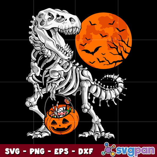 T-rex Trick Or Treat svg