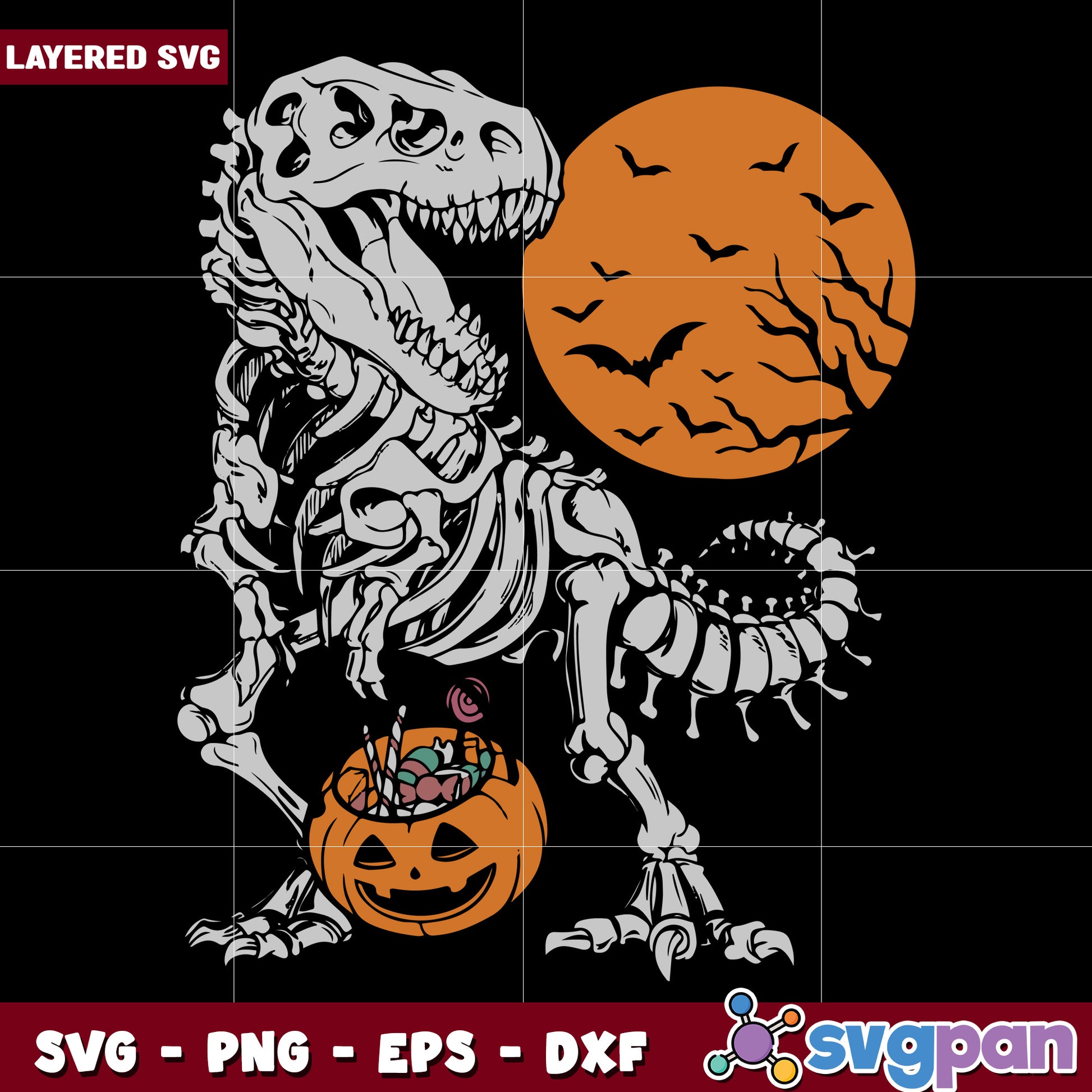 T Rex Halloween svg, funny halloween svg, spooky characters svg