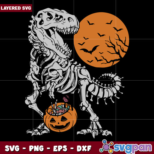 T Rex Halloween svg, funny halloween svg, spooky characters svg