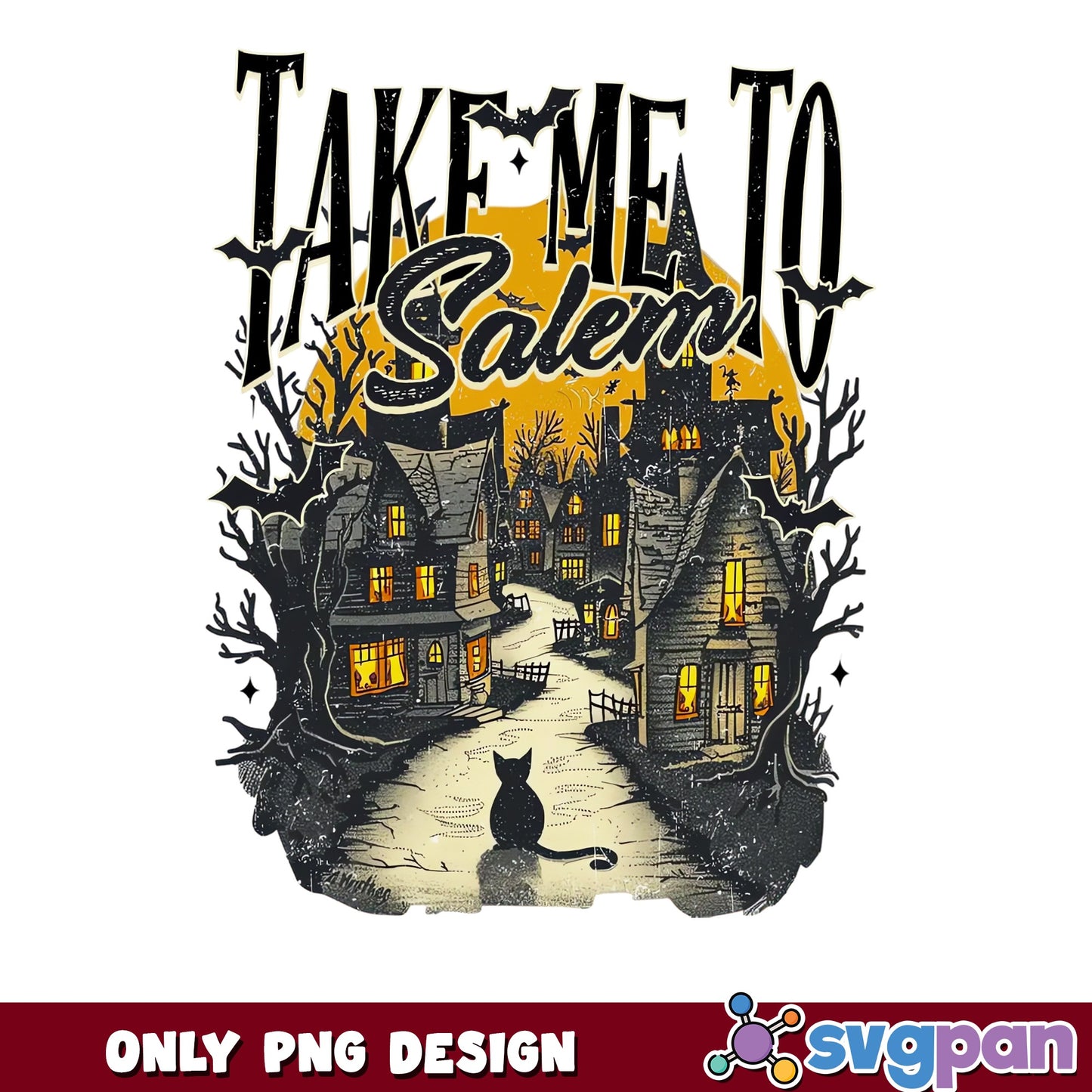 Take Me To Salem Halloween PNG, Witch PNG, Halloween PNG