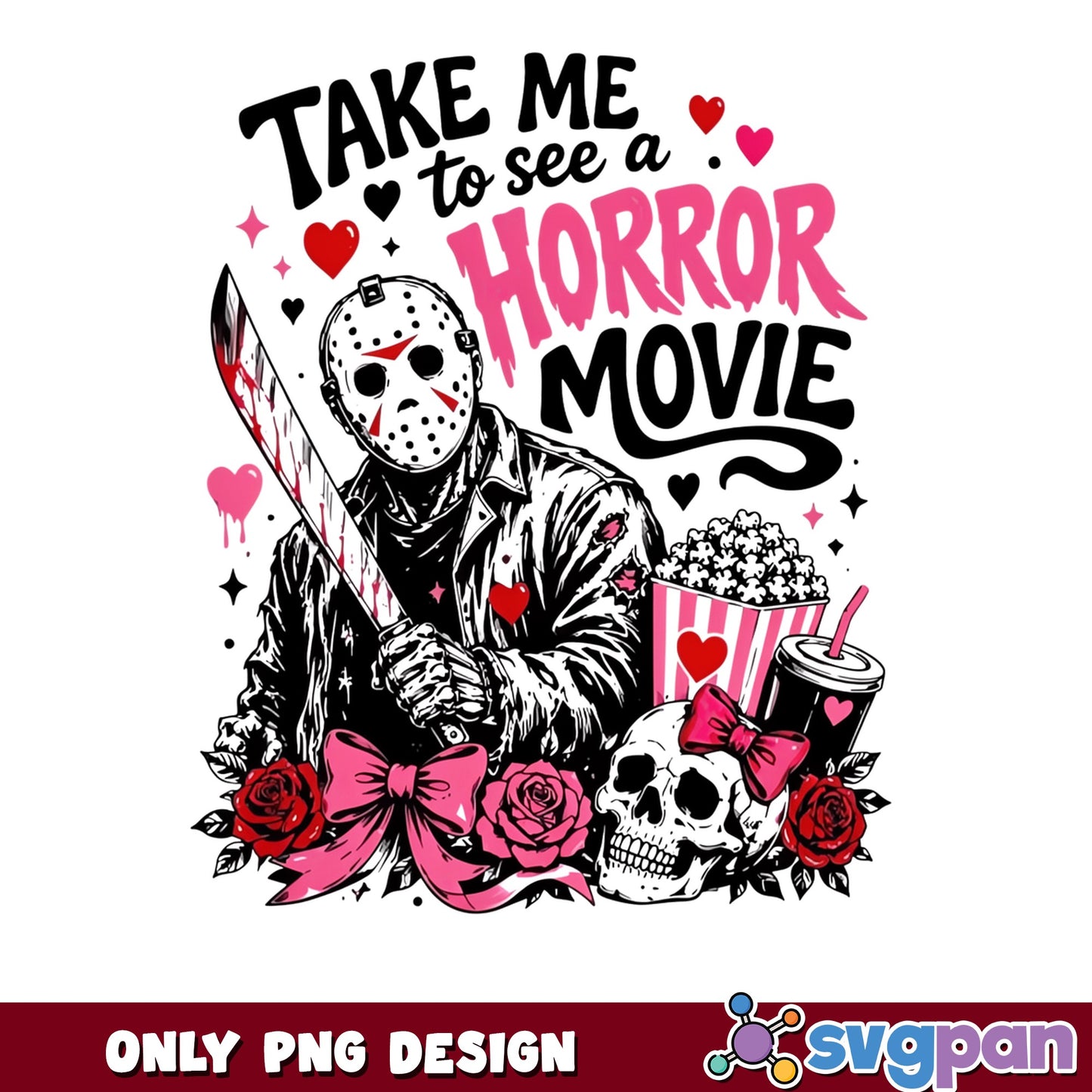 Take Me To See A Horror Movie PNG, Jason Valentine PNG, Horror Valentine PNG