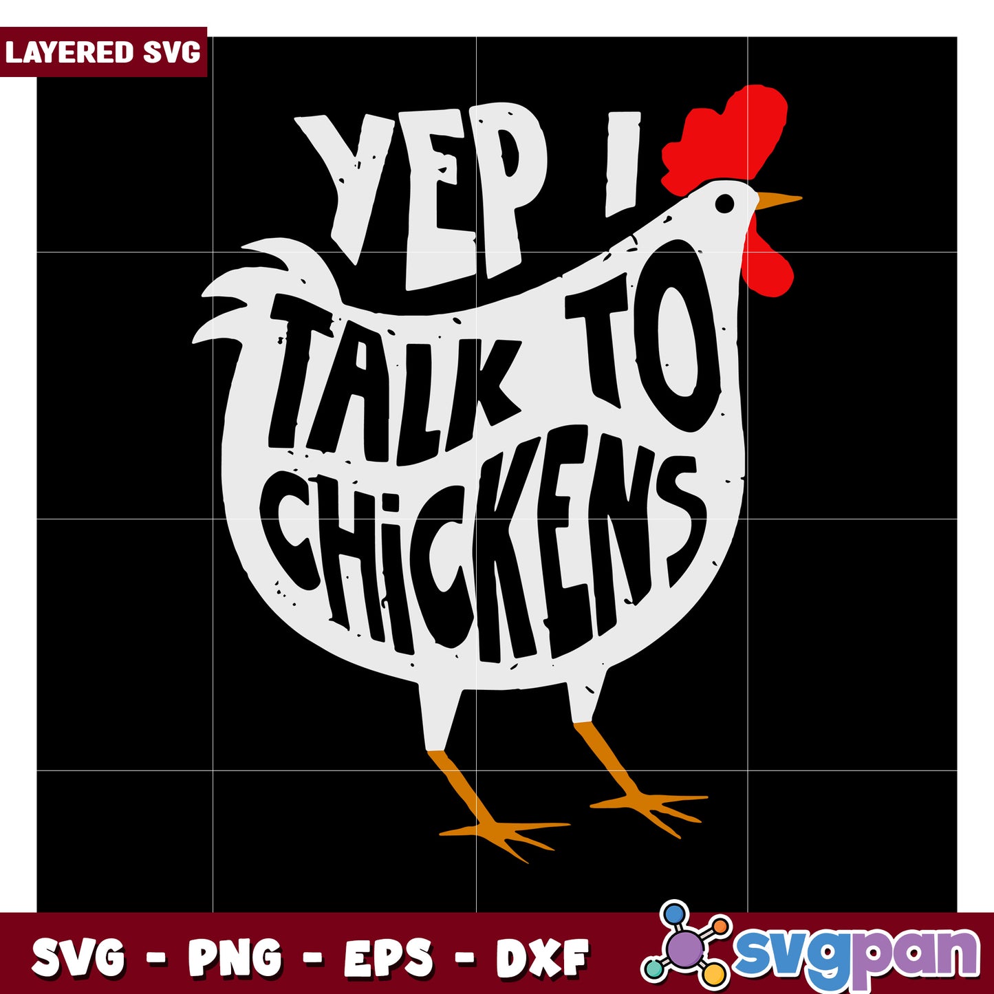 Talking to Chickens SVG Design, Perfect for Farm Lovers Decor