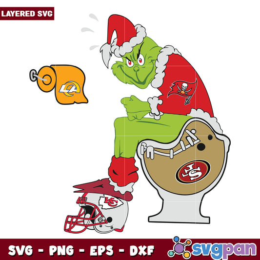 Tambabay buccaner grinch svg, christmas svg, grinch nfl svg
