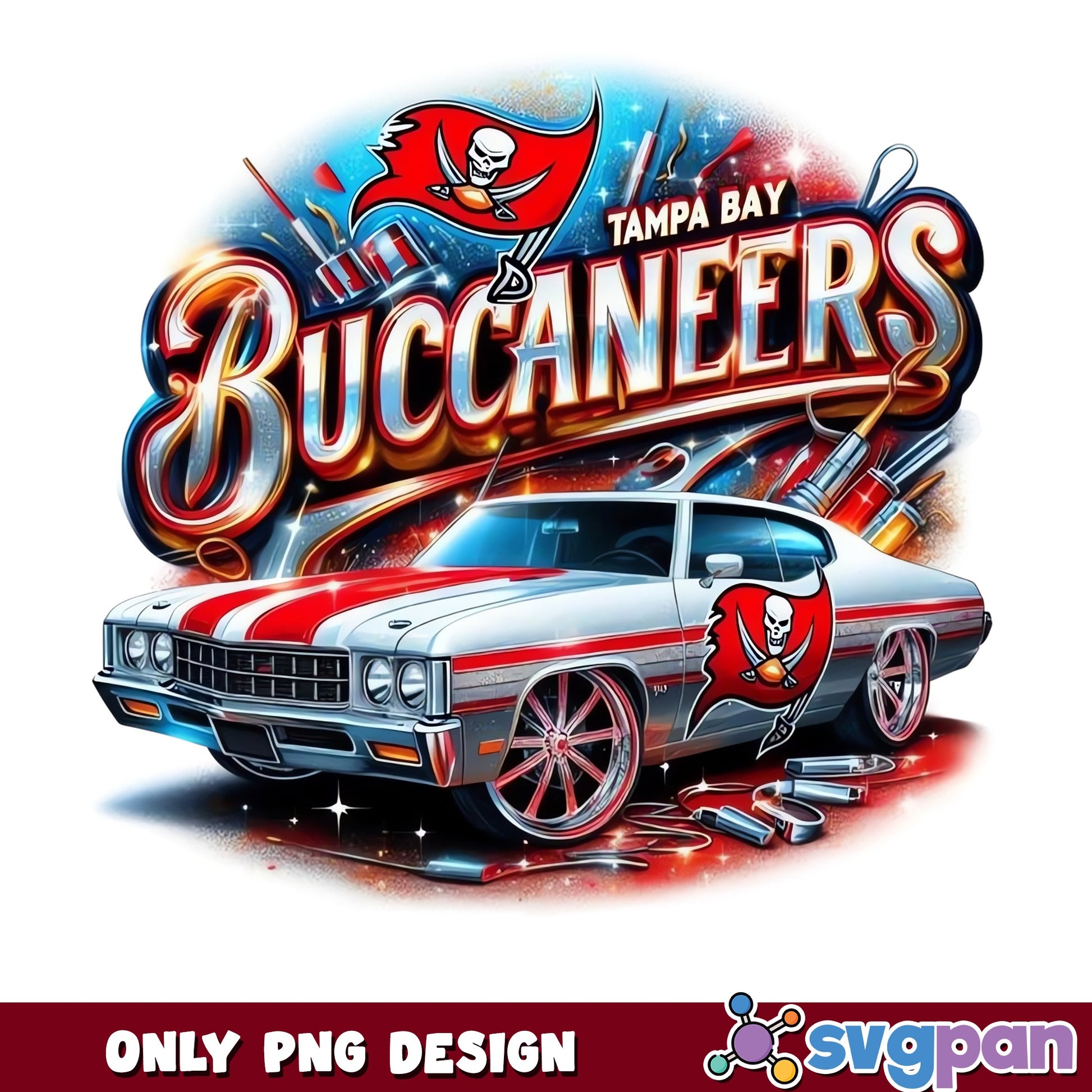 Tampa Bay Buccaneers Classic Car PNG, NFL Buccaneers PNG, Football PNG