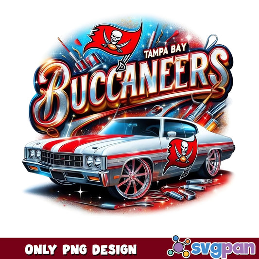 Tampa Bay Buccaneers Classic Car PNG, NFL Buccaneers PNG, Football PNG