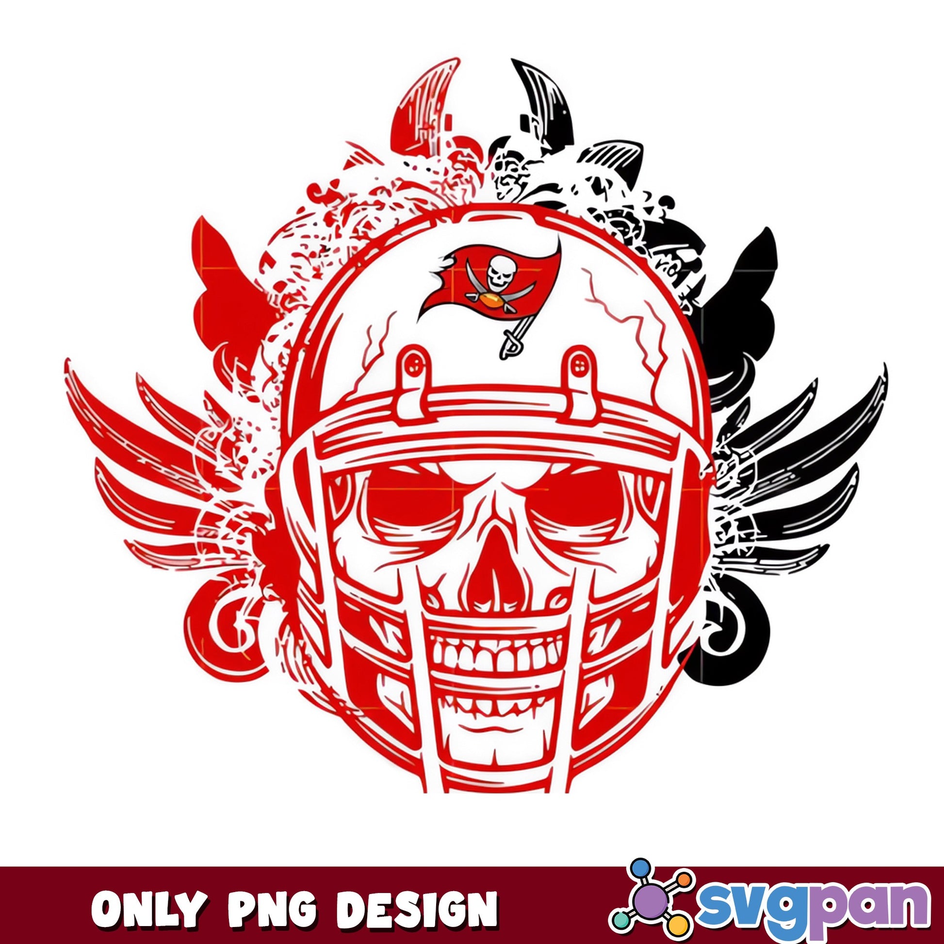 Tampa Bay Buccaneers Skull PNG, NFL Football PNG, Buccaneers PNG